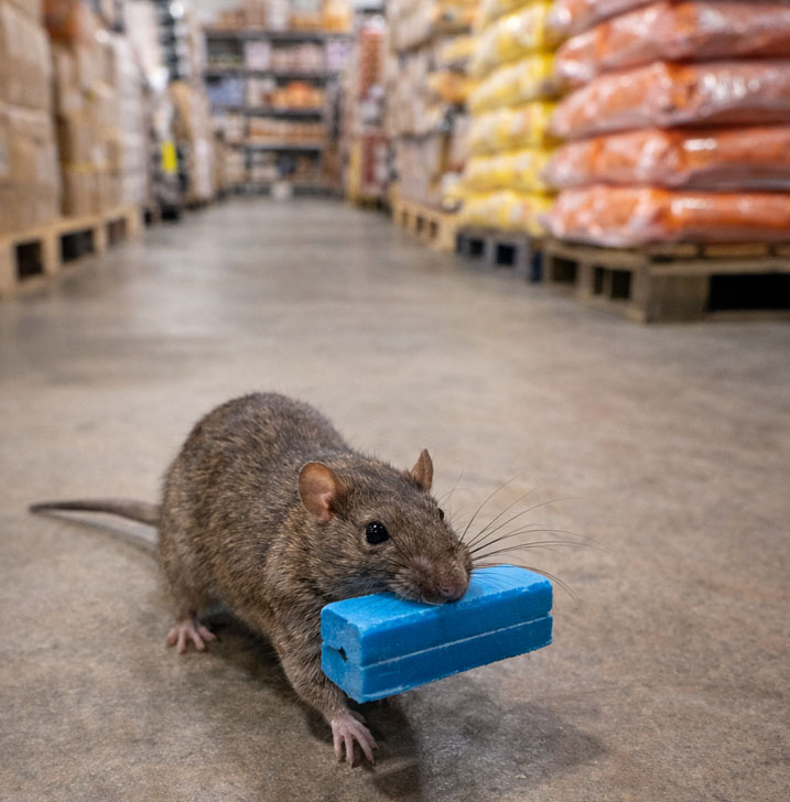 Rodent with pesticides